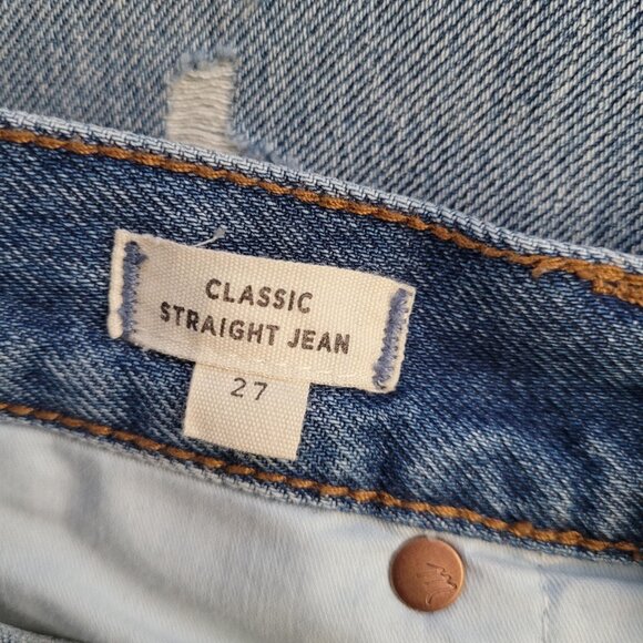 Madewell Jeans Womens Size 27 Classic Straight High Rise Crop Distressed - Picture 12 of 12
